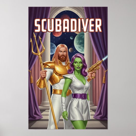 Scubadiver Poster (Voorkant)