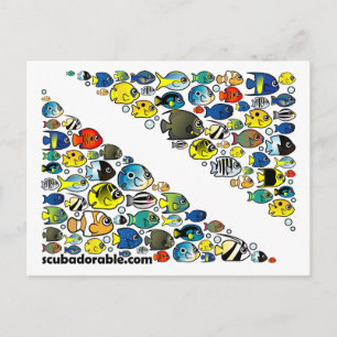 Scubadorable Diver Down Flag Briefkaart