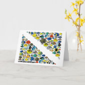 Scubadorable Diver Down Flag Kaart (Gele Bloem)