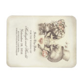 Scull paar Dag van de Doden Save the Date Magneet (Horizontaal)