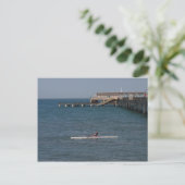 Sculling op het Zee Briefkaart (Staand voorkant)