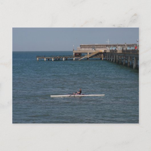 Sculling op het Zee Briefkaart (Voorkant)