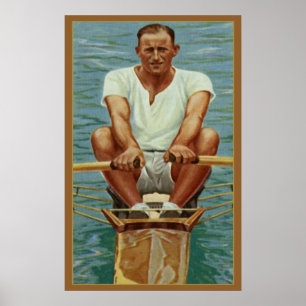 Sculling Rowers Rowing  Sport Mannen Athlete Poster