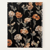 Sculls à sucre Black Planner 2024 Floral Bloom (Dos)