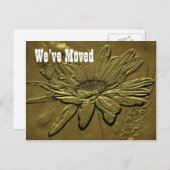 Sculpté Daisy Nouvelle adresse Carte postale Flora (Devant / Derrière)