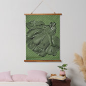 Sculpted Effect Green Rosebud Floral Art Hangend Wandkleed (Slaapkamer)