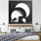 Sculpted Harmony of Shadowed Forms Canvas Afdruk (Insitu (Slaapkamer))