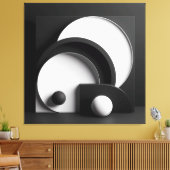 Sculpted Harmony of Shadowed Forms Canvas Afdruk (Insitu (Woonkamer))
