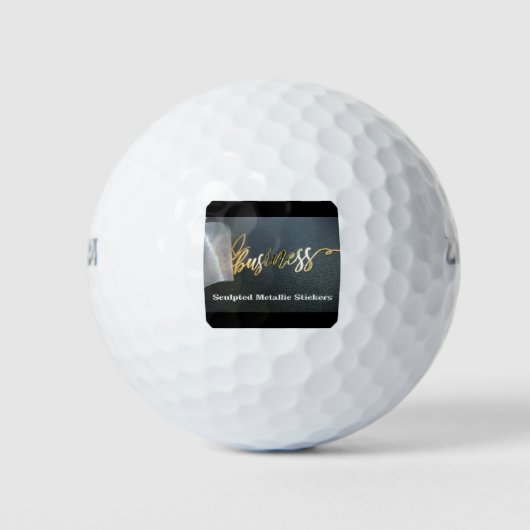 Sculpted Metallic Stickers aanpassen Golfballen (Voorkant)