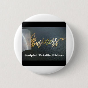 Sculpted Metallic Stickers aanpassen Ronde Button 5,7 Cm