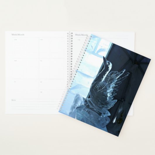 Sculpture de glace de cygne, Québec, Canada (Devant avec enveloppe)