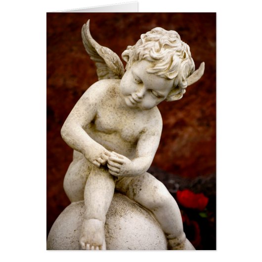 Sculpture de l'Ange Cupidé, Mémorial, Condolence (Devant)
