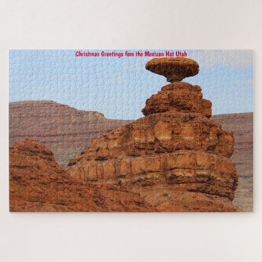 Sculpture de Mexican Hat Mountain Utah. Puzzle (Horizontal)