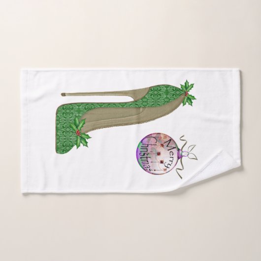 Sculpture de Noël et ensemble de serviettes de bai (Serviette à main)