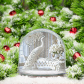 Sculpture de paon blanc (Noël)