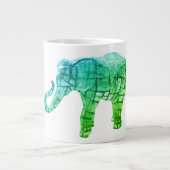 Sculpture d'éléphant 20oz Mug de café géant (Devant)