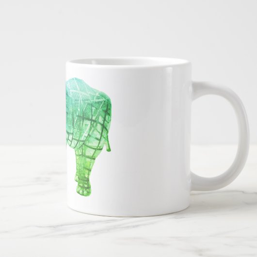  Sculpture d'éléphant 20oz Mug de café géant (Droite)