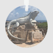 Sculpture d'Iguana Isla Mujeres, ornement du Mexiq (dos)