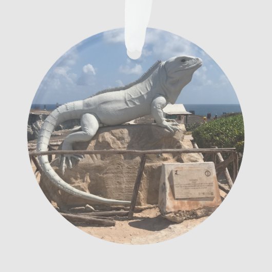 Sculpture d'Iguana Isla Mujeres, ornement du Mexiq (devant)