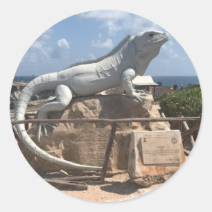 Sculpture d'Iguana Isla Mujeres, Stickers Mexique