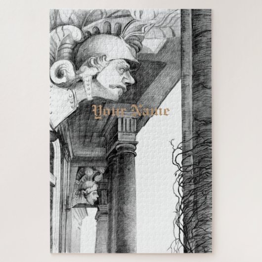 Sculpture du château Pencil Art Puzzle (Vertical)