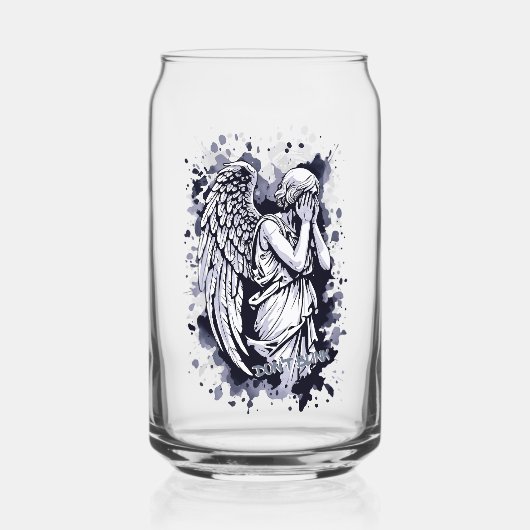 Sculpture d'un ange larmant - avec des éclaboussur (Recto)