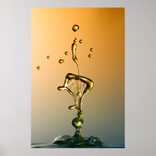 Sculpture en eau : Ligne d'or affiche