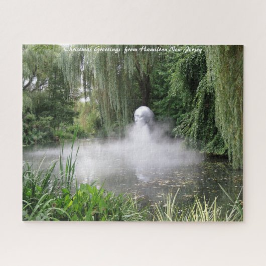Sculpture Hamilton New Jersey kerstgroeten Legpuzzel (Horizontaal)