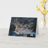 Sculpture sur glace 7 x 5 Carte de voeux pliée - b (Fleur jaune)