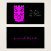 Sculpture Tiki rose Thunder_Cove (Devant & derrière)