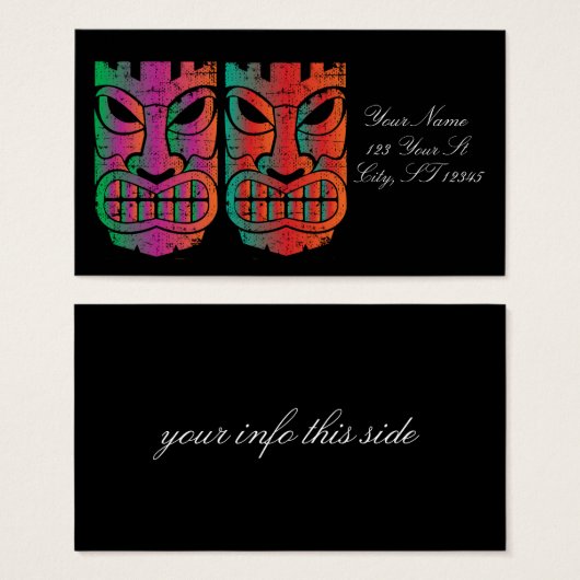 Sculpture Twin Tiki Thunder_Cove (Devant & derrière)