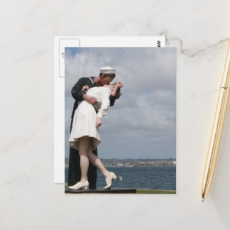 Sculpture Unconditional Surrender in San Diego Briefkaart