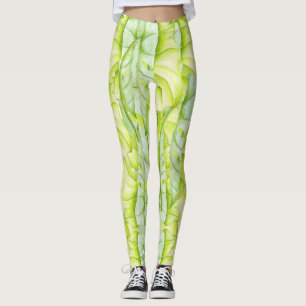 Sculptures feuillues sur Leggings