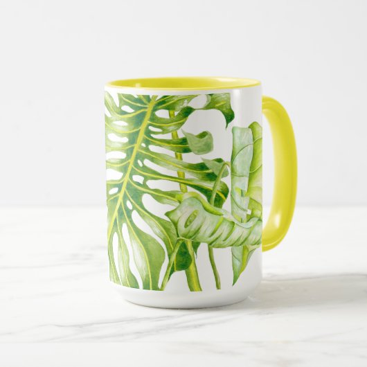 Sculptures feuillues sur un Combo Mug (Devant droit)
