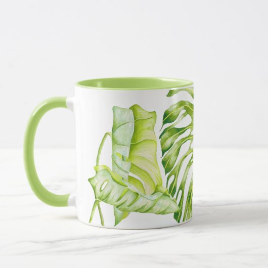 Sculptures feuillues sur un Combo Mug (Gauche)