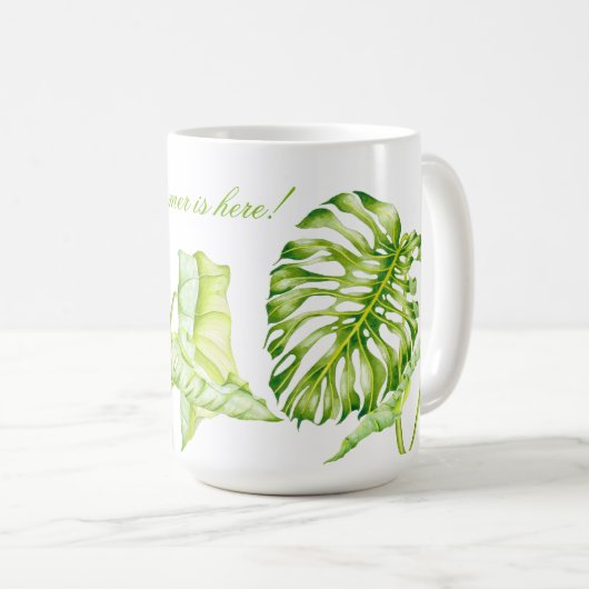 Sculptures feuillues sur une Mug classique (Devant droit)