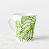 Sculptures feuillues sur une petite Mug en latte (Angle gauche)