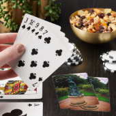 Sculptuur in het park pokerkaarten (Insitu)