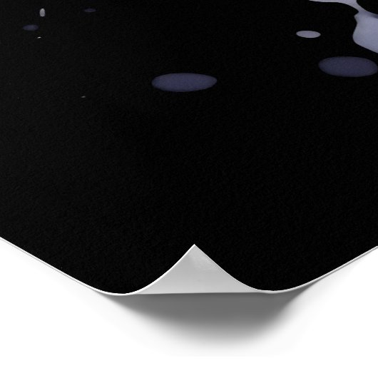 Sculptuur van een wenende engel - met spatten 1 poster (Hoek)