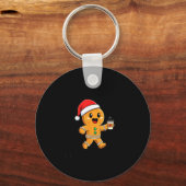 Scy And Caffeinated Coffee Men Women Gingerbread C Sleutelhanger (Voorkant)