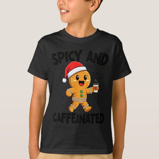 Scy And Caffeinated Coffee Men Women Gingerbread C T-shirt (Voorkant)