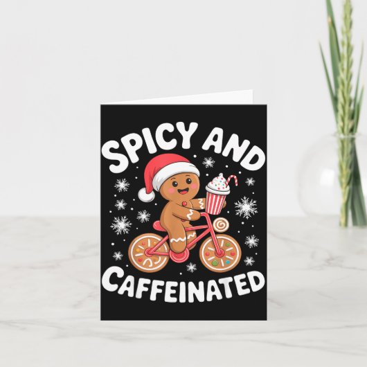 Scy And Caffeinated Gingerbread Funny Coffee Chris Kaart (Voorkant)
