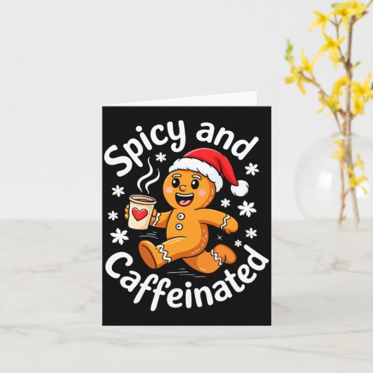 Scy En Caffeinated Shirt Mannen Vrouwen Gingerbrea Kaart (Gele Bloem)