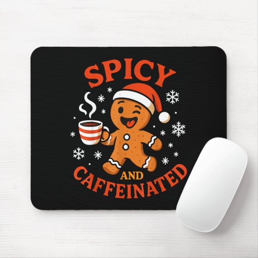 Scy Gingerbread Caffeinated Funny Coffee Lover Chr Muismat (Met muis)