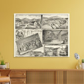 Scythestone works, Pike Manufacturing Co Canvas Afdruk (Insitu (Woonkamer))