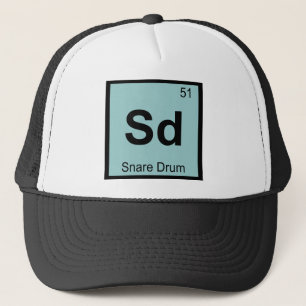 Sd - Slagdrum scheikunde periodiek systeem symbool Trucker Pet