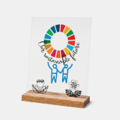 SDG Executive Desk Sign- ESG Office Motivator (Angle)
