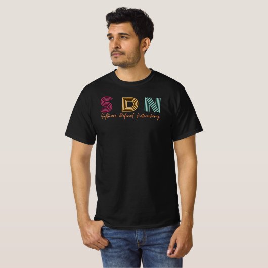 SDN - Software Defined Networking T-shirt (Voorkant volledig)