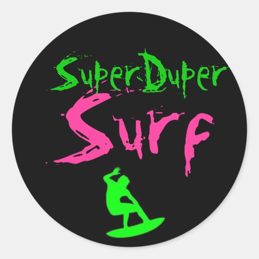 sds, SuperDuper, Surf Ronde Sticker (Voorkant)