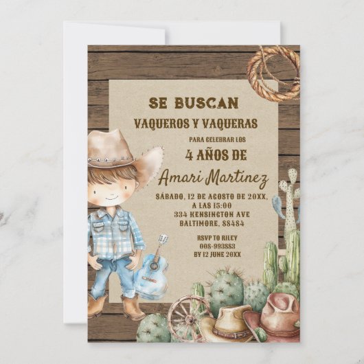 Se Buscan wilde Westerne cowboyverjaardag Kaart (Voorkant)